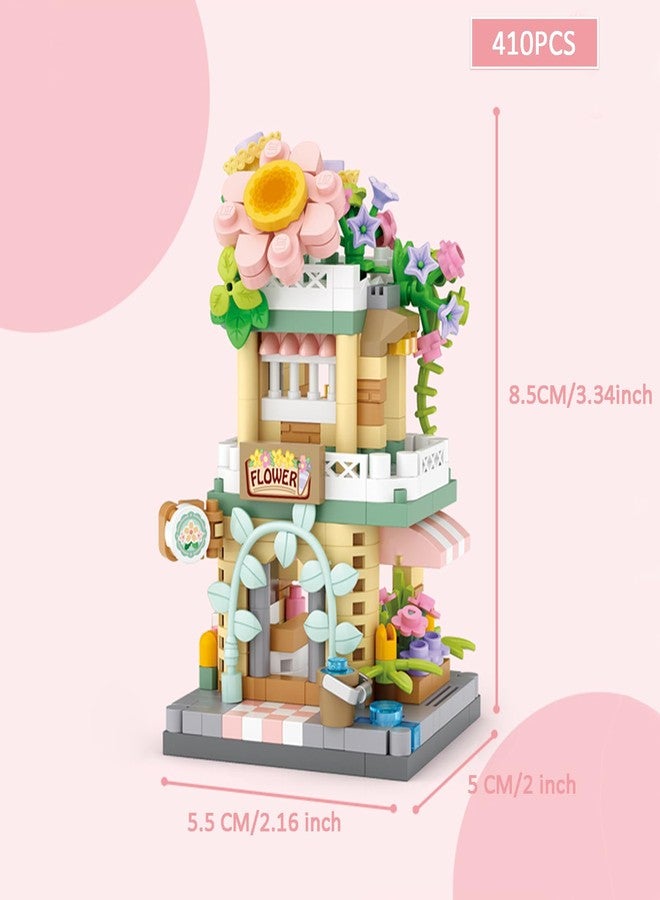 MEIEST 4 Mini City Shop Street View Building Blocks Model Set,Simulation Architecture Collection Particle Construction Building Bricks Toy,Home Decoration - Image 5
